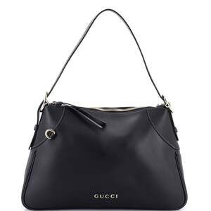 Gucci Emblem Shoulder Bag Leather #242223G17B